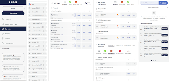 Apostas online futebol